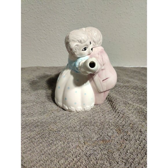 NOS Collectable Dancing Bear Teapot Waltzing Couple 8.5" Kitschy Cottage Core - Picture 6 of 9